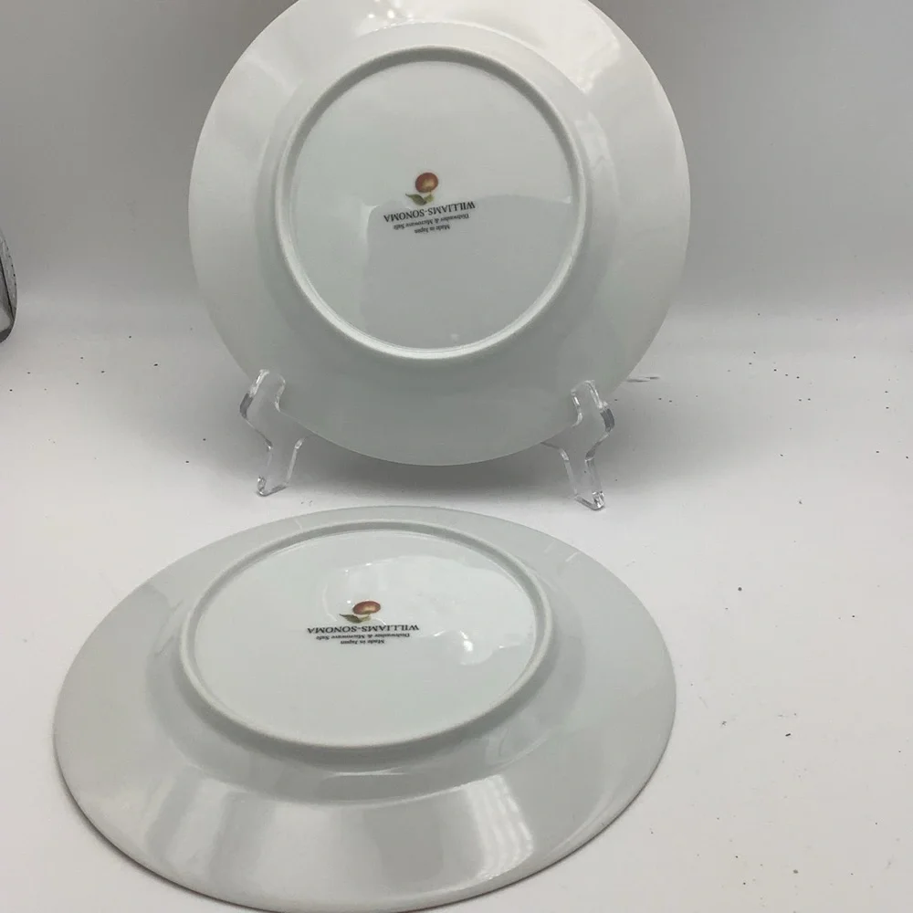 Two Williams Sonoma Apple Design Salad/ Luncheon Plates